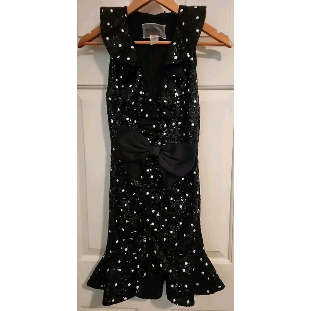 Giambattista Valli X H&M Sequined Black Mini Cocktail Dress Size 0